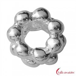 Kugelring doppelt 3,5 mm 925er Silber rhodiniert VE 50 Stück