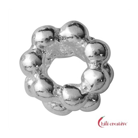 Kugelring doppelt 3,5 mm 925er Silber rhodiniert VE 50 Stück