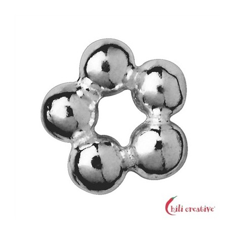 Kugelring 4 mm 925er Silber rhodiniert VE 48 Stück
