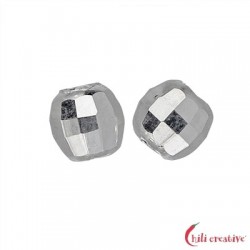Kugel 8 mm 925er Silber rhodiniert facettiert VE 8 Stück
