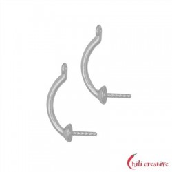 Komponente für Ohrstecker Schwebende Perle 925er Silber VE 6 Stück