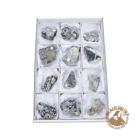 Anschliffe Pinolith (Eisblumen-Magnesit) 5 - 7 cm VE 12 Stück