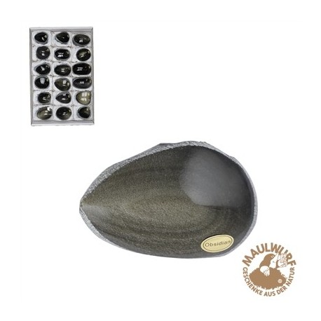 Anschliffe Obsidian (Goldglanz) 5,5 - 8 cm VE 18 Stück