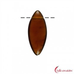 Navette gebohrt Bernstein Indonesien 4 - 5 cm
