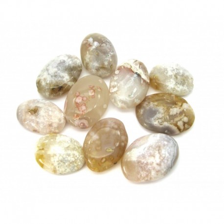 Scheibenstein Chalcedon rosa Kirschblüte 3 - 5 cm VE 500 g