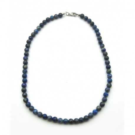 Kugel-Kette Lapislazuli B 6 mm 45 cm lang