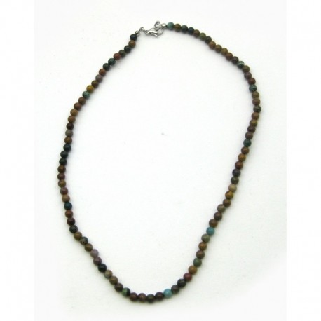 Kugel-Kette Chalcedon bunt 4 mm 45 cm lang