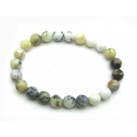 Kugel-Armband Opal Dendritenopal 8 mm