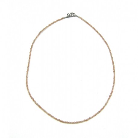 Kugel-Kette Sonnenstein facettiert 2 mm 45 cm lang