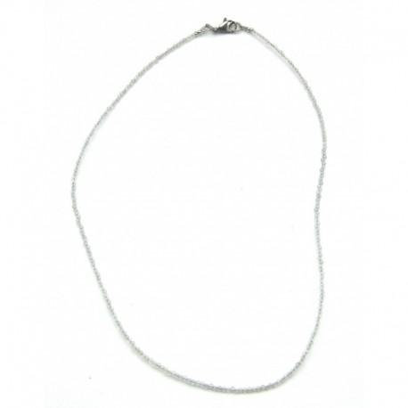 Kugel-Kette Labradorit grau facettiert 2 mm 45 cm lang