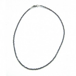 Kugel-Kette Safir (stabilisiert) facettiert 2 mm 45 cm lang