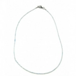 Kugel-Kette Aquamarin facettiert 2 mm 45 cm lang