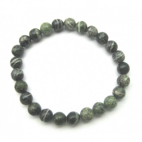 Kugel-Armband Serpentin Silberauge 8 mm