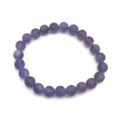 Kugel-Armband Amethyst matt 8 mm