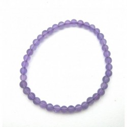 Kugel-Armband Amethyst matt 4 mm