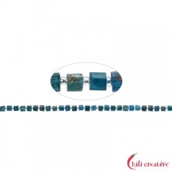 Strang Zylinder Apatit (stab.) facettiert 5 - 6 x 5 mm