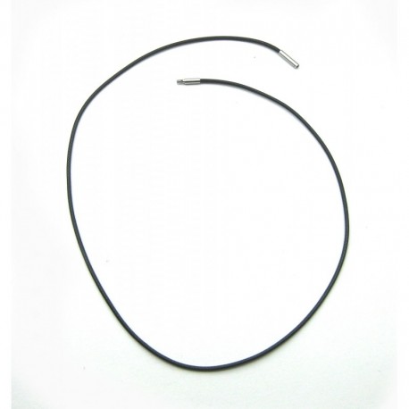 Synthetikband schwarz mit Bajonett-Verschluß 1 mm 38 cm lang