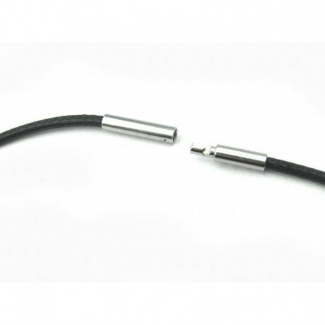 Synthetikband schwarz mit Bajonett-Verschluß 1 mm 40 cm lang