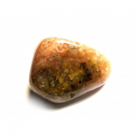 Trommelstein Moosachat rosa  (Chalcedon) 1 Stück