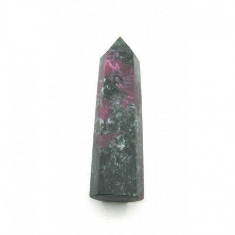 Spitze poliert Fuchsit mit Rubin 9 cm