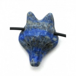 Anhänger gebohrt Fuchskopf Lapislazuli 3 cm