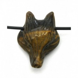 Anhänger gebohrt Fuchskopf Tigerauge 3 cm