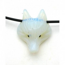 Anhänger gebohrt Fuchskopf Opalglas (Kunstglas) 3 cm