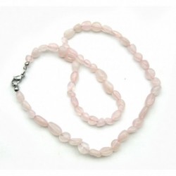 Nugget-Kette Rosenquarz 5 - 7 mm 45 cm lang