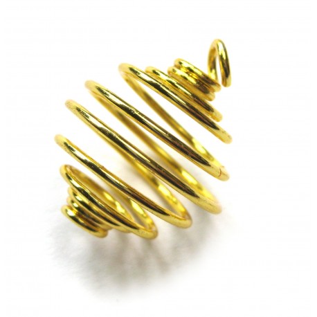 Metall-Spirale groß 2,8 cm goldfarben VE 50 Stück