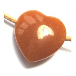 Herz gebohrt Aventurinquarz orange 25 mm