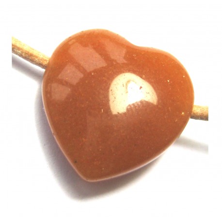 Herz gebohrt Aventurinquarz orange 25 mm
