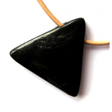 Dreieck Schungit gebohrt 3 cm