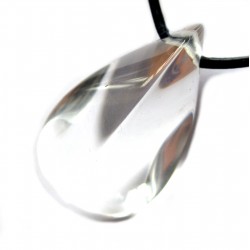 Lebensstein gebohrt 2,5 cm Glas klar