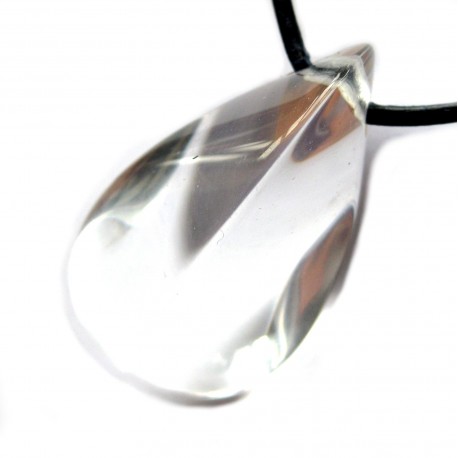 Lebensstein gebohrt 2,5 cm Glas klar