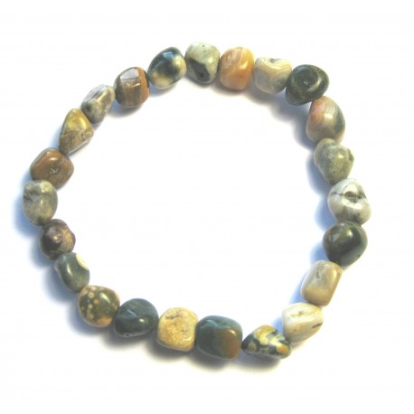 Nugget-Armband klein Ozean-Achat (Chalcedon)