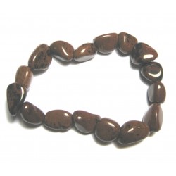 Nugget-Armband klein Obsidian Mahagony