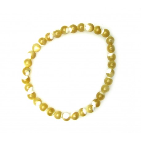 Kugel-Armband Permutt beige 6 mm