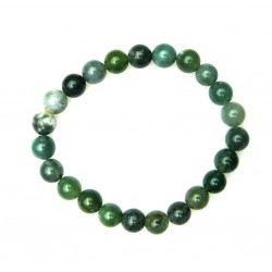 Kugel-Armband Moosachat 8 mm