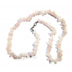 Splitterkette Rosenquarz 45 cm