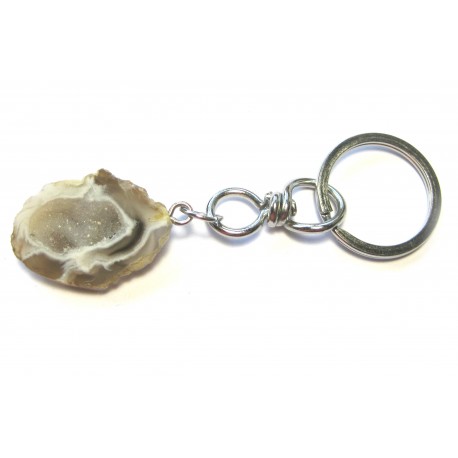 Schlüsselanhänger Achatgeode roh