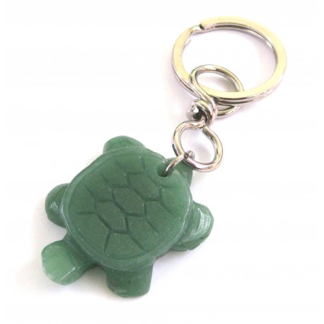 Schlüsselanhänger Schildkröte Aventurinquarz grün