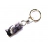 Schlüsselanhänger Eule Amethystquarz