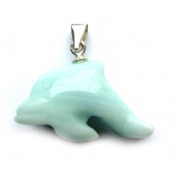 Delfin Amazonit 925er Silber-Öse