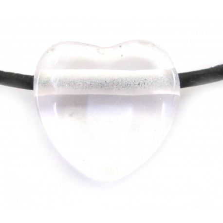 Herz gebohrt Bergkristall 15 mm