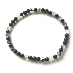 Kugel-Armband Turmalin Turmalinquarz Mix 4 mm
