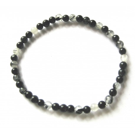 Kugel-Armband Turmalin Turmalinquarz Mix 4 mm