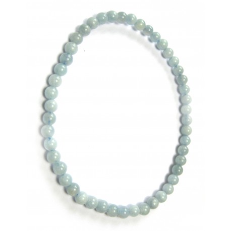 Kugel-Armband Aquamarin 4 mm