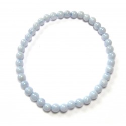 Kugel-Armband Chalcedon blau 4 mm