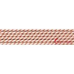 Perlfädelseide Synthetik rosa hell Nr. 2 0,45 mm/2m + Vorfädelnadel