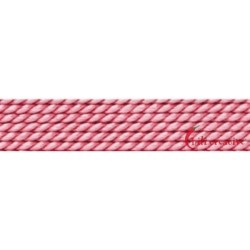 Perlfädelseide Synthetik rosa dunkel Nr. 2 0,45 mm/2m + Vorfädelnadel